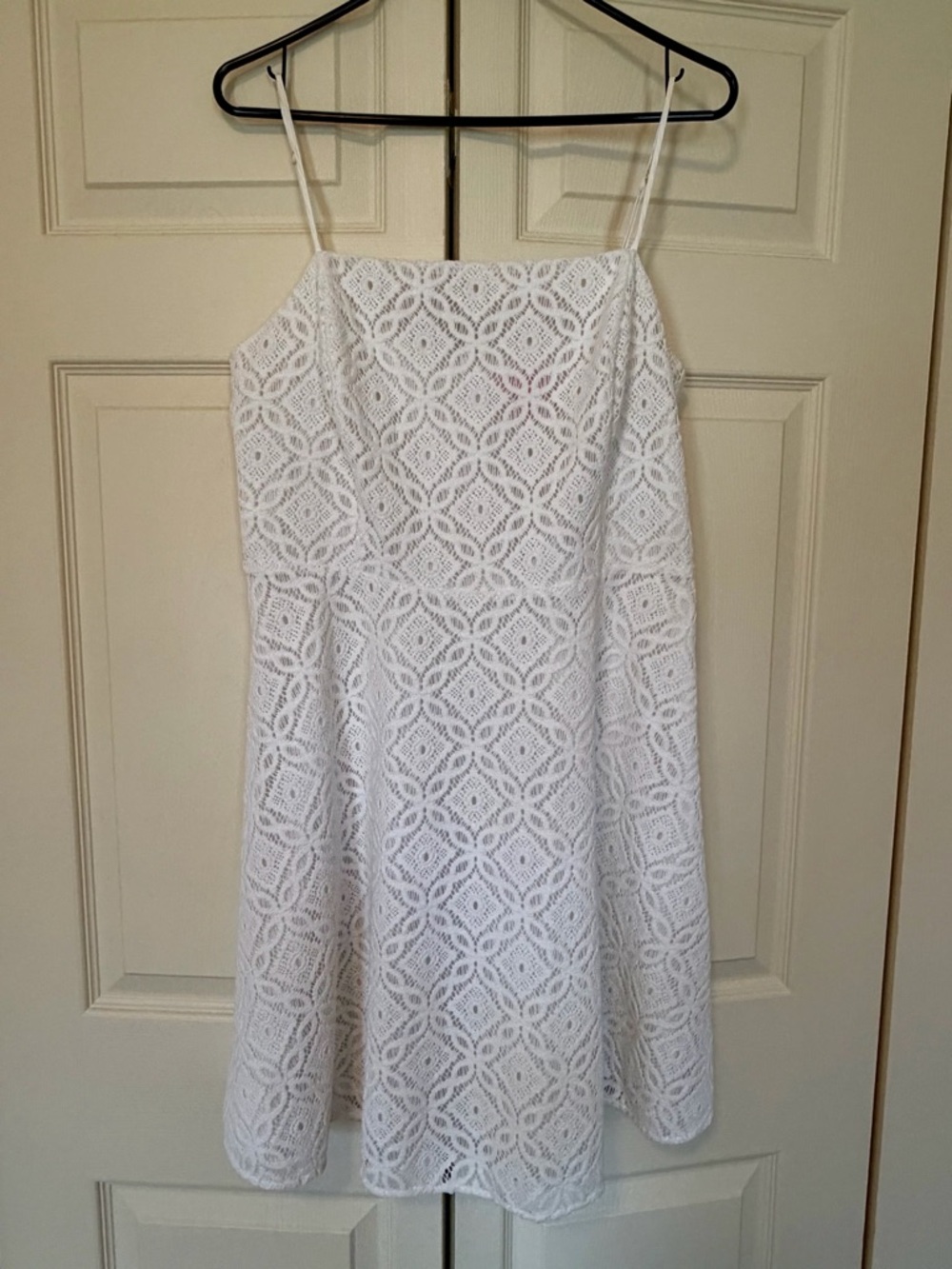 Lilly Pulitzer White Lace Spaghetti-Strap Fit-and-Flare Dress